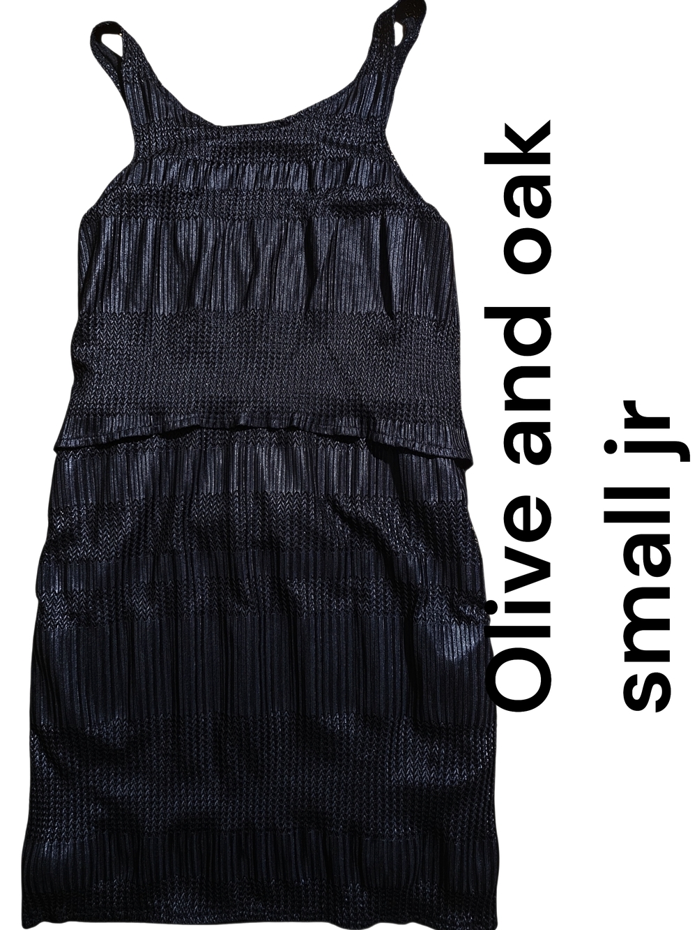 Olive & Oak Black Smocked Tiered Mini Dress